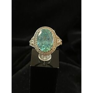 JTV BBJ Aqua Paraiba CZ Ring Size 5.25 STUNNING